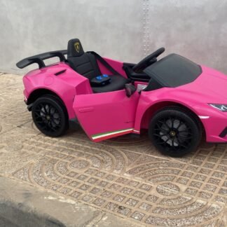 Coche de bateria 12v para niños Lamborghini Huracán 12V, ROSA-pink, RC 2.4ghz RC,EVA, INDA163-S308zw-LI